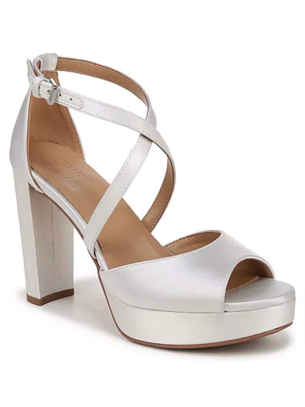 Naturalizer Pearl White Platform Heels